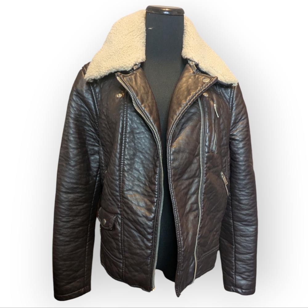 Black Rivet Bomber Jacket - image 2